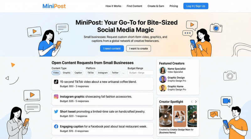 Minipost product preview