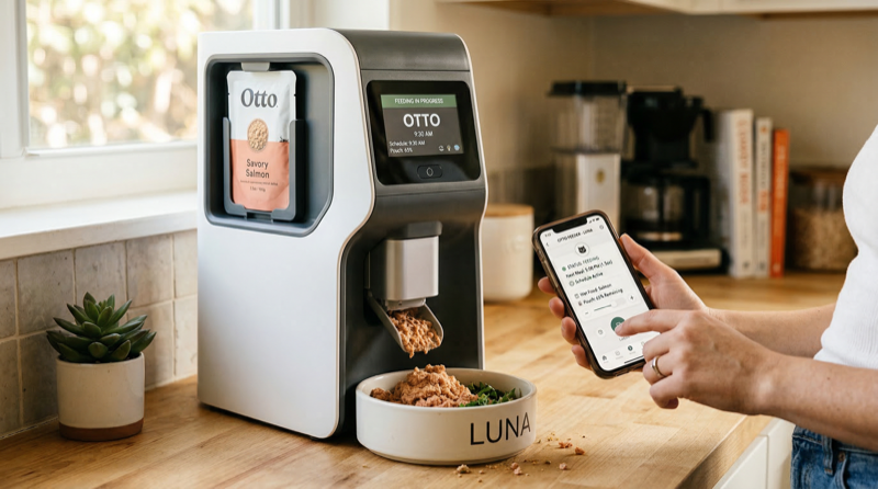 Otto wet pet food dispenser