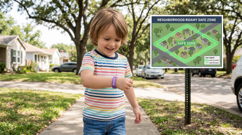 Roamy GPS wristband for kids